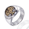 Wholesale Unisex Retro Titanium Steel And 316 Stainless Steel Ring With Animal And Zodiac Pattern