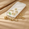 Wholesale Unisex Ring Copper 18K Gold Plated Geometric Irregular Set With Diamonds