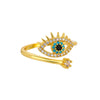 Wholesale Unisex Ring Copper 18K Gold Plated Geometric Irregular Set With Diamonds