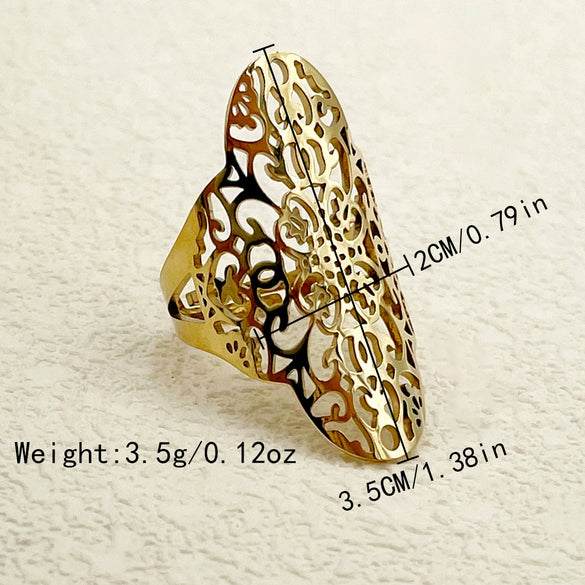 Wholesale Unisex Ring Stainless Steel Geometric Style Electroplating
