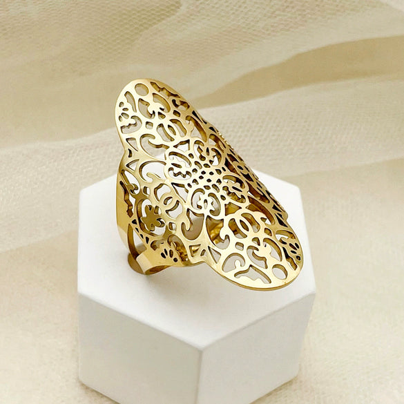 Wholesale Unisex Ring Stainless Steel Geometric Style Electroplating