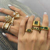 Wholesale Unisex Rings Stainless Steel Geometric Electroplated Titanium Steel Hand Jewelry