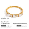 Wholesale Unisex Rings Stainless Steel Geometric Electroplated Titanium Steel Hand Jewelry