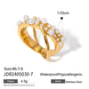 Wholesale Unisex Rings Stainless Steel Geometric Electroplated Titanium Steel Hand Jewelry