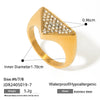 Wholesale Unisex Rings Stainless Steel Geometric Electroplated Titanium Steel Hand Jewelry