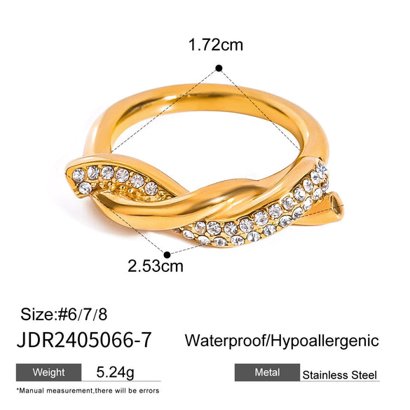 Wholesale Unisex Rings Stainless Steel Geometric Electroplated Titanium Steel Hand Jewelry