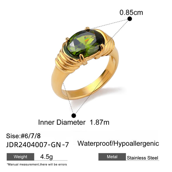 Wholesale Unisex Rings Stainless Steel Geometric Electroplated Titanium Steel Hand Jewelry