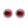 Wholesale Unisex S925 Sterling Silver Geometric Zircon Birthstone Earrings