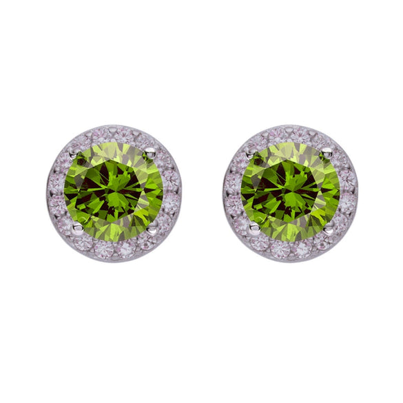 Wholesale Unisex S925 Sterling Silver Geometric Zircon Birthstone Earrings