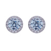 Wholesale Unisex S925 Sterling Silver Geometric Zircon Birthstone Earrings