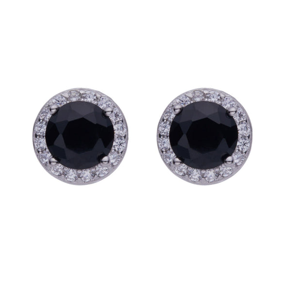 Wholesale Unisex S925 Sterling Silver Geometric Zircon Birthstone Earrings