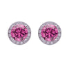 Wholesale Unisex S925 Sterling Silver Geometric Zircon Birthstone Earrings