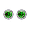 Wholesale Unisex S925 Sterling Silver Geometric Zircon Birthstone Earrings