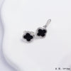 Wholesale Unisex Simple Design Copper Electroplated Fourpetal Flower Shape Earrings