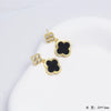 Wholesale Unisex Simple Design Copper Electroplated Fourpetal Flower Shape Earrings