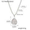 Wholesale Unisex Simple Geometric Ferris Wheel Sunflower Peach Heart Dropshaped Electroplated Titanium Steel Pendant Necklace