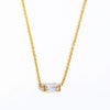 Wholesale Unisex Simple Geometric Square Zircon Twelve Birthstone 18K Plated Titanium Steel Ochain Bracelet