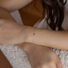 Wholesale Unisex Simple Geometric Square Zircon Twelve Birthstone 18K Plated Titanium Steel Ochain Bracelet