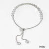 Wholesale Unisex Simple Geometric Stainless Steel Ball Bead And O Word Chain Jewelry Set With Electroplating
