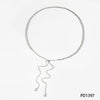 Wholesale Unisex Simple Geometric Stainless Steel Ball Bead And O Word Chain Jewelry Set With Electroplating