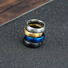 Wholesale Unisex Simple Geometric Ushape Titanium Steel Glossy Finger Ring With Electroplating