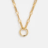 Wholesale Unisex Simple Heart Shape Copper Electroplated Necklace With White Zircon Pendant And String Of Pearls Chain