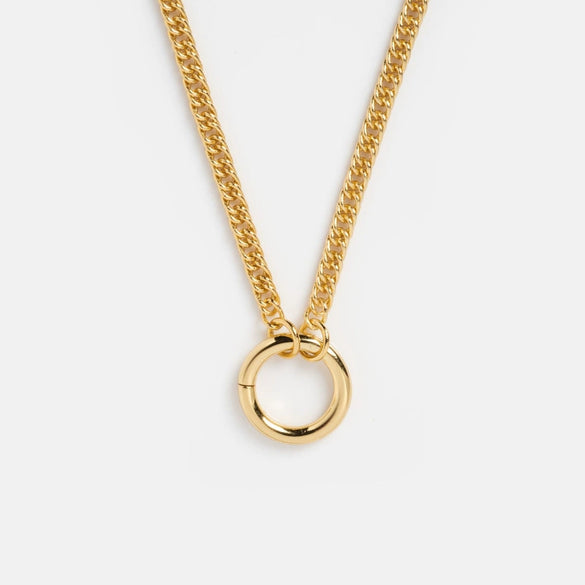 Wholesale Unisex Simple Heart Shape Copper Electroplated Necklace With White Zircon Pendant And String Of Pearls Chain