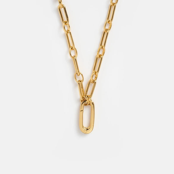 Wholesale Unisex Simple Heart Shape Copper Electroplated Necklace With White Zircon Pendant And String Of Pearls Chain