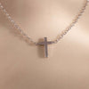 Wholesale Unisex Simple Heart Shape Cross Water Drop Pendant Paper Clip Necklace With String Of Pearls Chain Copper Electroplated Gold Color Retention