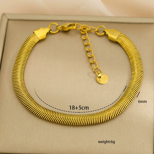 Wholesale Unisex Simple Stainless Steel Electroplated Bracelet Set