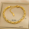 Wholesale Unisex Simple Stainless Steel Electroplated Bracelet Set