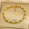 Wholesale Unisex Simple Stainless Steel Electroplated Bracelet Set