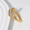 Wholesale Unisex Snakeshaped Titanium Steel Ring With Animal Pattern Electroplated