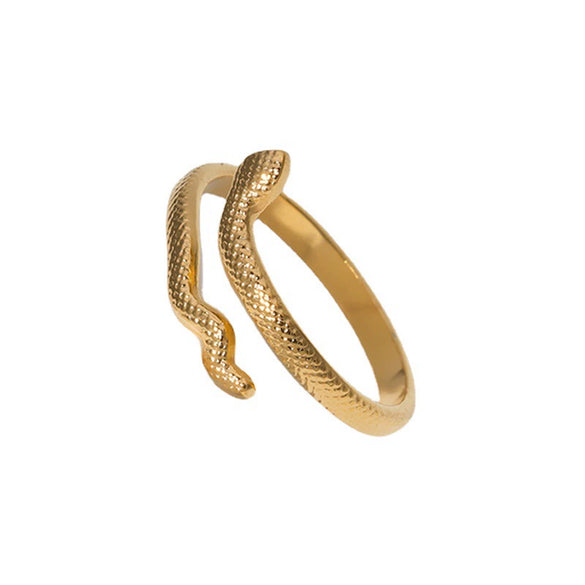 Wholesale Unisex Snakeshaped Titanium Steel Ring With Animal Pattern Electroplated