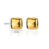 Wholesale Unisex Square Geometric Copper Goldplated Electroplated Earrings