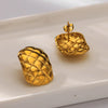 Wholesale Unisex Square Geometric Copper Goldplated Electroplated Earrings