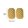 Wholesale Unisex Square Geometric Copper Goldplated Electroplated Earrings