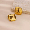 Wholesale Unisex Square Geometric Copper Goldplated Electroplated Earrings