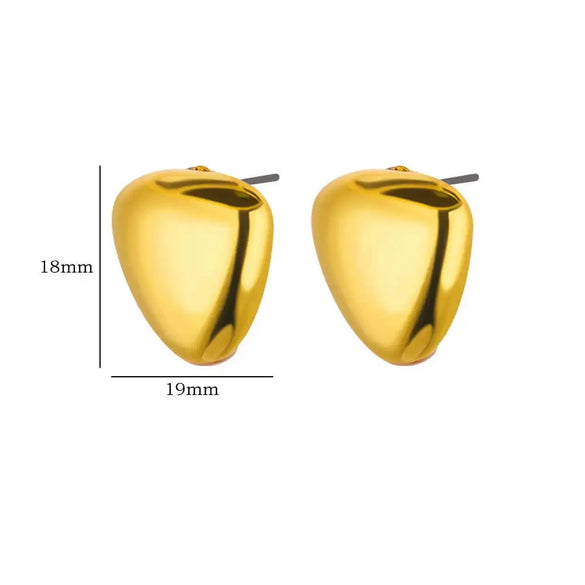 Wholesale Unisex Square Geometric Copper Goldplated Electroplated Earrings