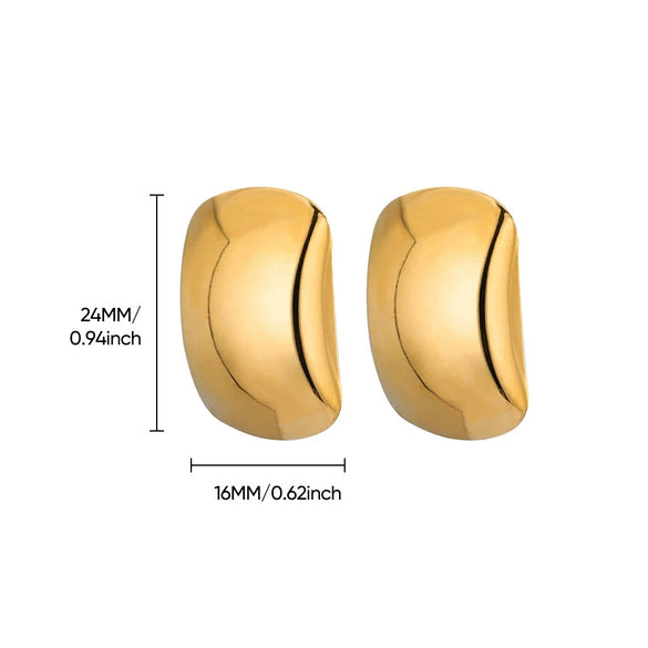 Wholesale Unisex Square Geometric Copper Goldplated Electroplated Earrings
