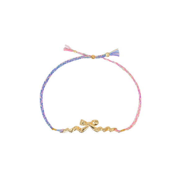 Wholesale Unisex Stacking Style Heart Bow Pendant Stainless Steel Electroplated 18K Gold Color Retention Bracelet