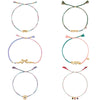 Wholesale Unisex Stacking Style Heart Bow Pendant Stainless Steel Electroplated 18K Gold Color Retention Bracelet