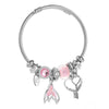 Wholesale Unisex Stainless Steel And Alloy Bracelet With Diamondencrusted Heart Pendant