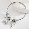 Wholesale Unisex Stainless Steel And Alloy Bracelet With Diamondencrusted Heart Pendant