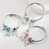 Wholesale Unisex Stainless Steel And Alloy Bracelet With Diamondencrusted Heart Pendant
