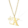 Wholesale Unisex Stainless Steel And Copper Letter Necklace With Hollow Portrait And Cross Chain Electroplated