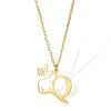 Wholesale Unisex Stainless Steel And Copper Letter Necklace With Hollow Portrait And Cross Chain Electroplated