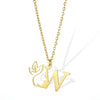 Wholesale Unisex Stainless Steel And Copper Letter Necklace With Hollow Portrait And Cross Chain Electroplated