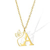 Wholesale Unisex Stainless Steel And Copper Letter Necklace With Hollow Portrait And Cross Chain Electroplated