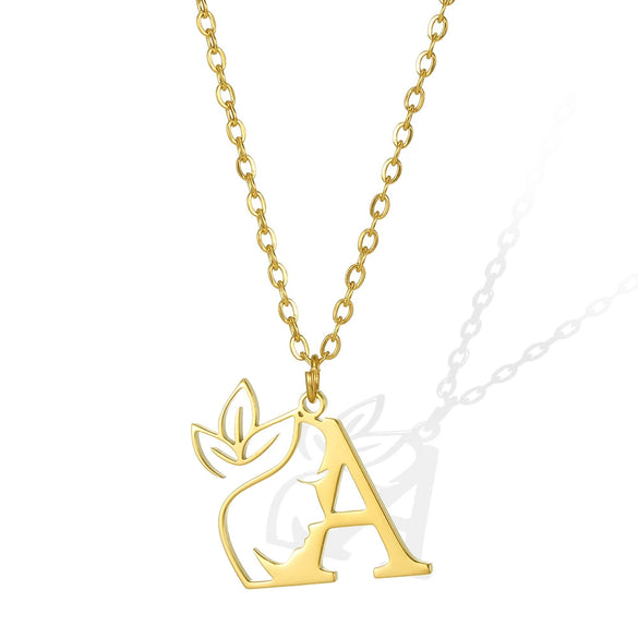 Wholesale Unisex Stainless Steel And Copper Letter Necklace With Hollow Portrait And Cross Chain Electroplated